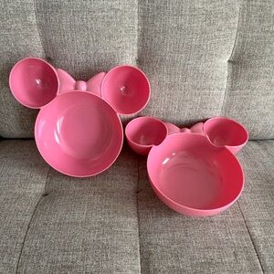 Pink Minnie Mouse Shaped Bowls